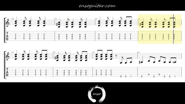 Backing Track Nirvana - Come As You Are Guitar Tab Play-Along {E-Tuned, Easy Guitar}