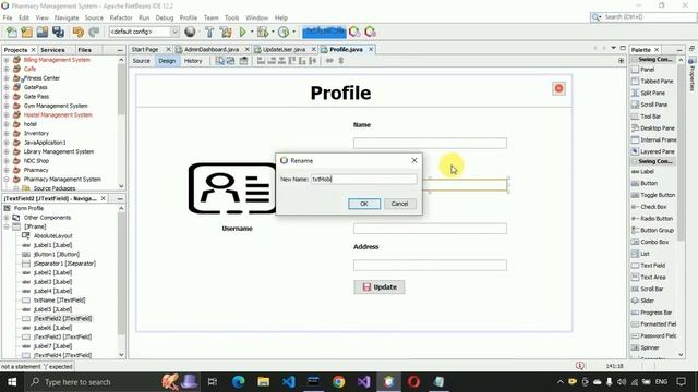 6. Pharmacy Management System in java - Profile Page (JFrame, Mysql Database, Netbeans IDE) смотреть онлайн