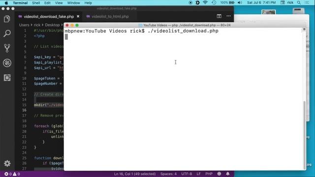 Downloading YouTube Video List for Your Channel (using PHP and Google API) смотреть онлайн