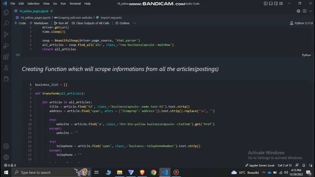 Build Yellow Pages Scrapper Using Selenium and BeautifulSoup ? смотреть онлайн