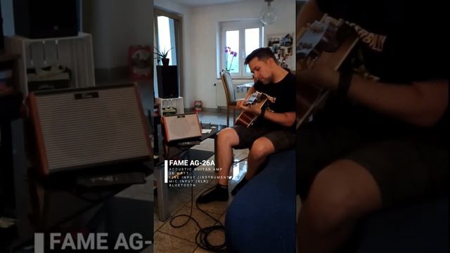 Fame AG-26A Acoustic Amp Test - Blues jam смотреть онлайн