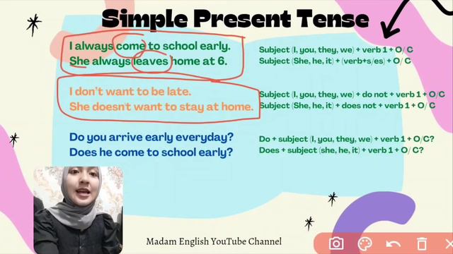 Simple Present Tense (People's habit) смотреть онлайн