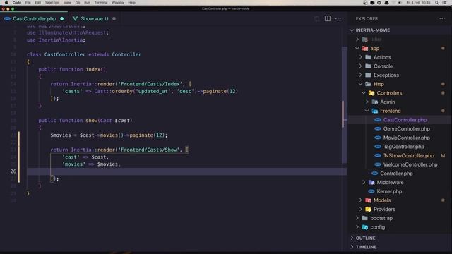 #17 Laravel Inertia Movie App | Cast Show Page | Laravel Tutorial смотреть онлайн
