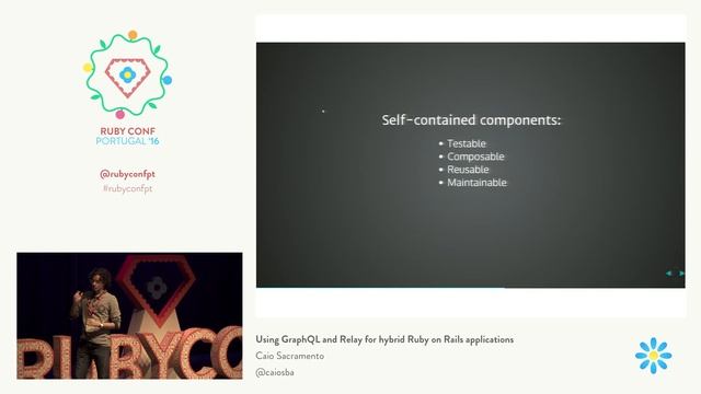 Caio Sacramento - Using GraphQL and Relay for hybrid RoR apps @ RubyConf Portugal'16 смотреть онлайн