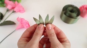 ?Подарок для МАМЫ своими руками ? Цветы Глоксинии из лент/Ribbon Flowers DIY