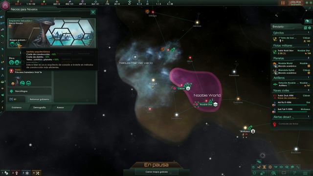 Stellaris: Primer Contacto (3.7.4) - Partida Tutorial - Líderes, Expansión y Designación Planetaria смотреть онлайн