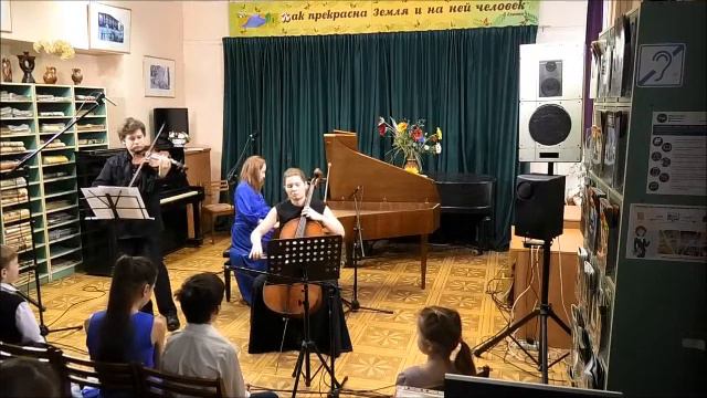 Сарабанда - (Г.Ф.Гендель) А. Бобров (скрипка), А. Боброва (Виолончель), В. Докучаева (фортепиано) смотреть онлайн