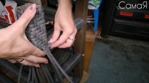 Обувница, плетённая из искусственного ротанга, с каретной стяжкой своими руками