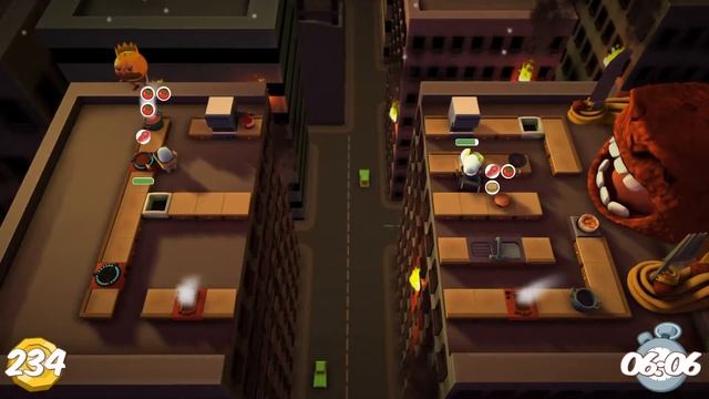 Overcooked | Финальный босс игры - Макаронный монстр, крышесностная готовка (совместное прохождение смотреть онлайн