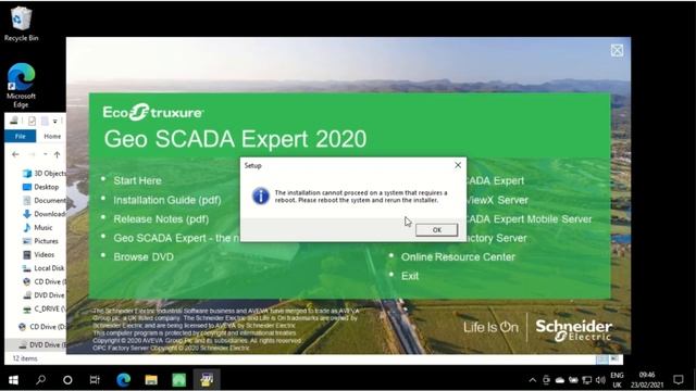 EcoStruxure Geo SCADA Expert 1 - Installation | Schneider Electric Support