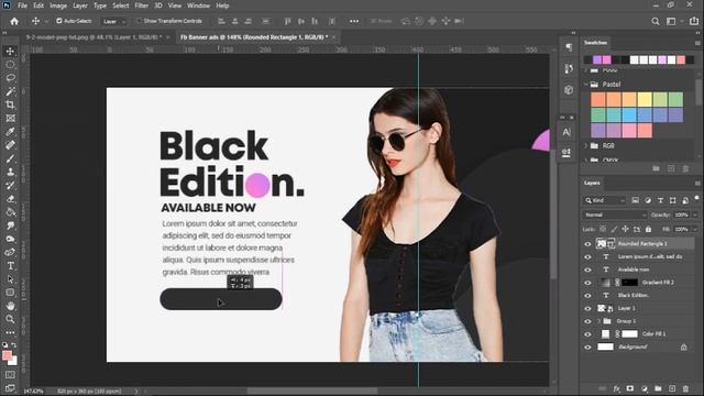 Photoshop Tutorial: Simple Social Media ads # 12 смотреть онлайн