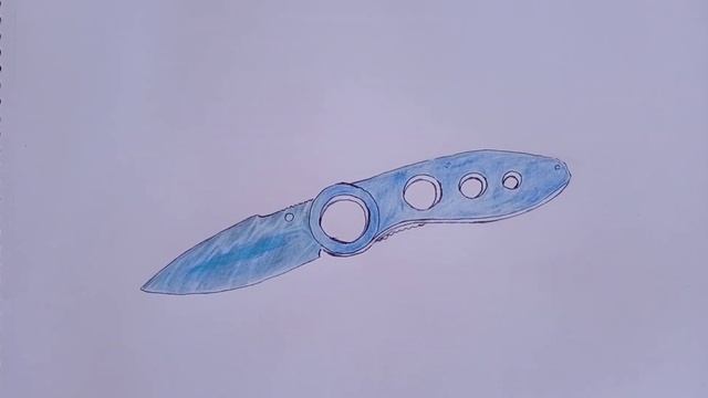 Как нарисовать нож FLIPKNIFE "STONE COLD" из standoff 2 смотреть онлайн