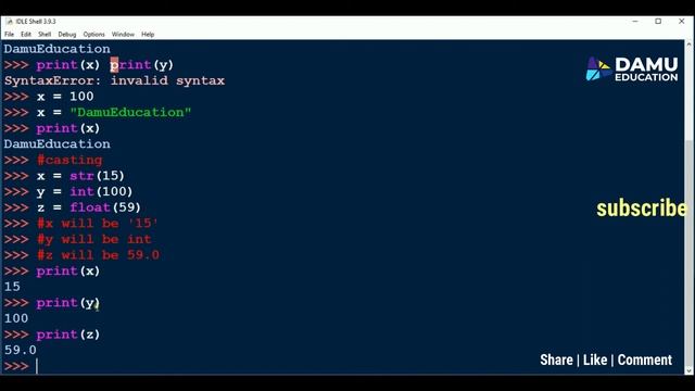 Python in Telugu | How to Create Variable, Type () & Casting a Variables in Python in Telugu Course смотреть онлайн