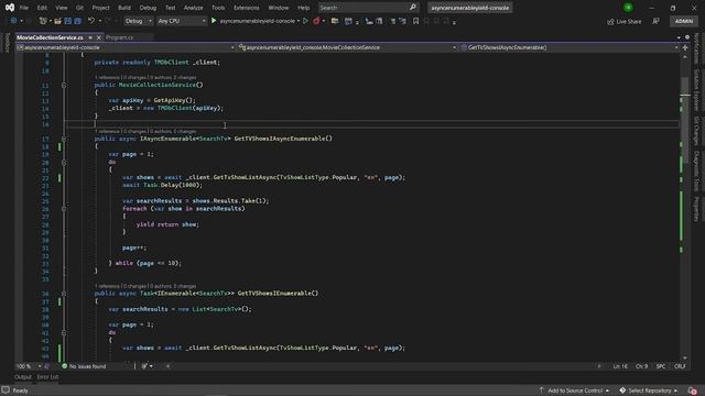 Async Stream - IAsyncEnumerable with yield operator [.NET Core] смотреть онлайн