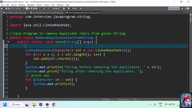 Java Program To Remove Duplicate Characters In String || Top 50+ Java Programs For Coding Interview смотреть онлайн