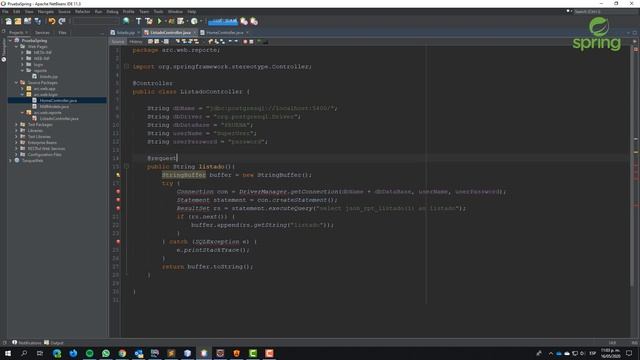 Netbeans, PostgreSQL, Spring Framework Obtenemos datos JSon a Tabla смотреть онлайн