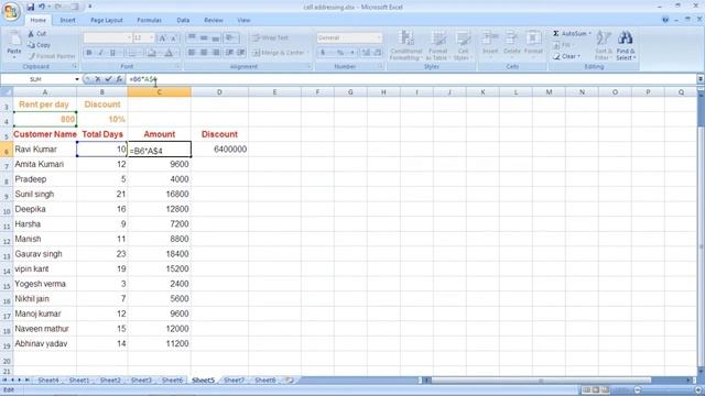 What is Relative, Absolute and Mixed Cell Addressing in MS Excel, MS Excel tutorial in hindi смотреть онлайн