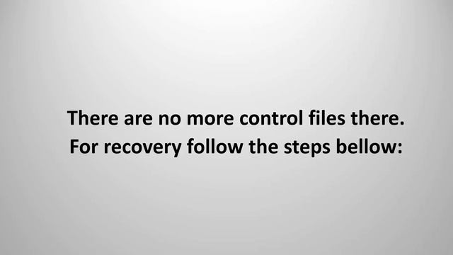 Restore control file from backup after loss of all control files смотреть онлайн