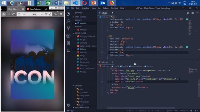 Making a Music Player | Part 1 | Designing with CSS смотреть онлайн