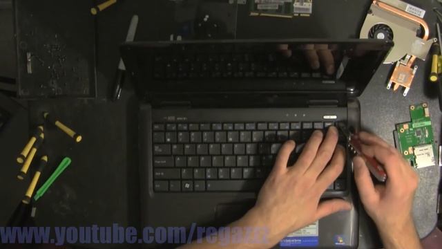 ASUS K40IN take apart, disassembly, how-to video (nothing left) смотреть онлайн