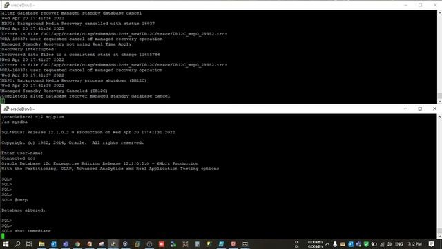 Recover Physical standby from Incremental SCN backup смотреть онлайн