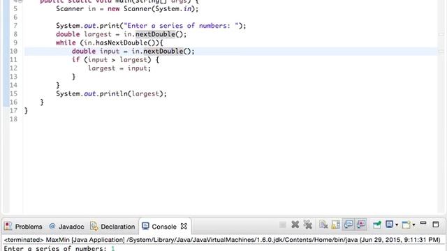 Find the Largest and Smallest Numbers in a Sequence (Java) смотреть онлайн
