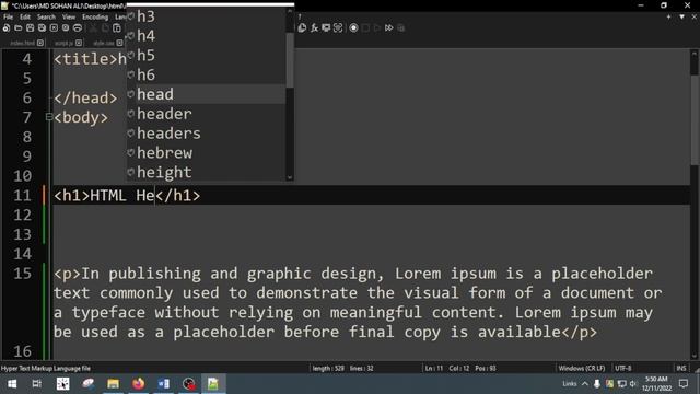 #3 HTML Element Attribute heading paragraph, Md Sohan Ali, work24 Sohan смотреть онлайн
