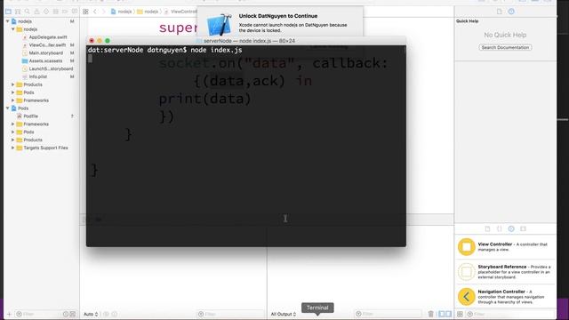 Lập trình iOS - SocketIO - Bài 5: Server emit, client on смотреть онлайн