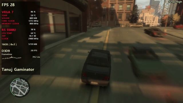 GTA 4 TESTED ON RYZEN 5 5500U | 16GB RAM | VEGA 7 | BENCHMARK смотреть онлайн