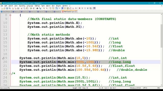 Math class in Java #295|| Math class in Java Programming||java.lang.Math class||Mathematical Method смотреть онлайн