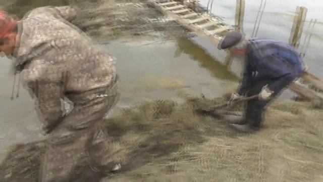 №3. Работы на первом мостике обрезка свай и подготовка к перекрытию. 24. 06. 2017 смотреть онлайн