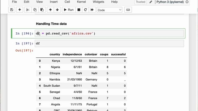 7. Converting date data to timestamps in pandas python смотреть онлайн