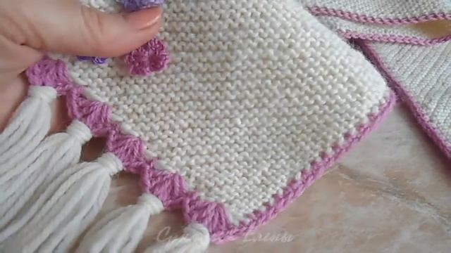 Детский шарф на спицах смотреть онлайн