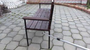 Скамейка своими руками из металла! Неплохой вариант!