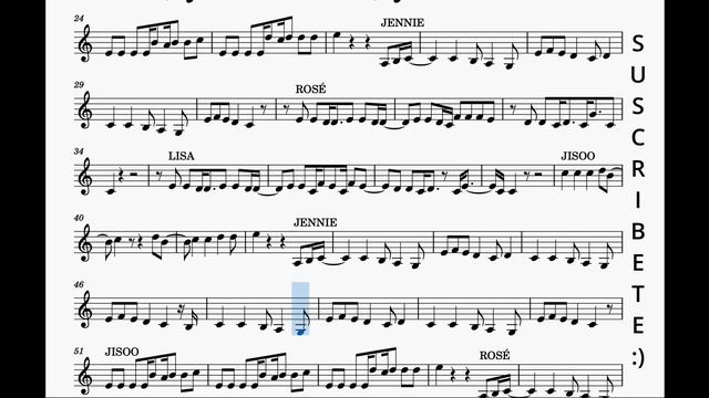 VIOLIN THE HAPPIEST GIRL Partitura - BLACKPINK II Music score #blackpink #violin #2ndalbum смотреть онлайн