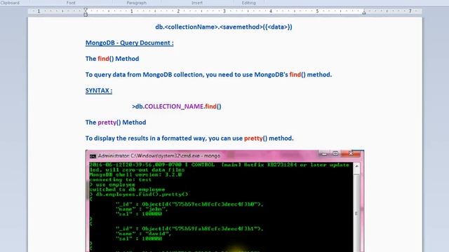 FIND PRETTY METHOD IN MONGODB DEMO смотреть онлайн