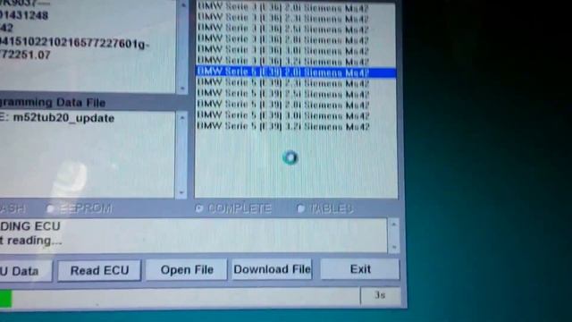 BMW E46 MS42 M52TUB20 DME Map Reading EOBD Programmer смотреть онлайн