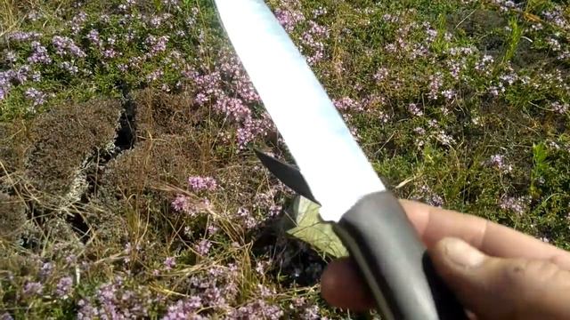 Душевные ножи из кованной стали х12ф1 на фоне морского пейзажа . смотреть онлайн