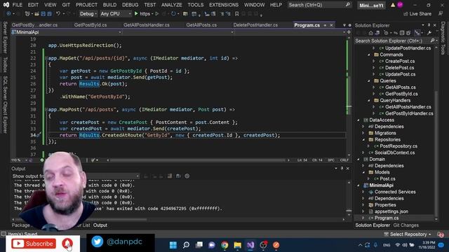 .NET 7 minimal API from scratch | FULL COURSE | clean architecture, repository pattern, CQRS Mediat смотреть онлайн