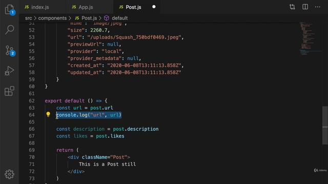 5. Using Hardcoded Data to Display an Image in the Post Component смотреть онлайн