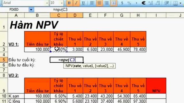 Cách dùng hàm NPV trong Excel смотреть онлайн