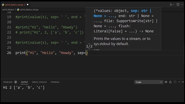 Python Basics - Learning about the print() function смотреть онлайн
