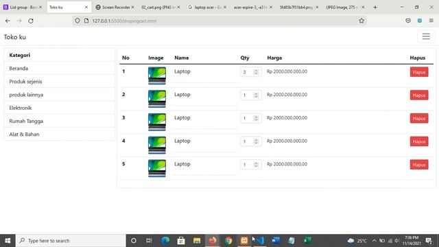 Desain Keranjang Belanja Website Toko Online || Dengan Bootstrap v5.1.3 смотреть онлайн