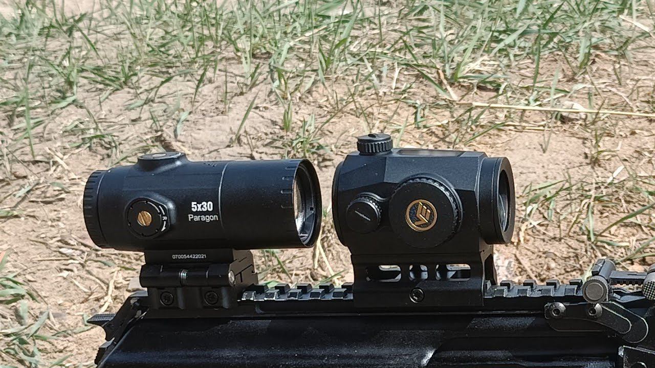 Коллиматор SCRAPPER 1x25 SOL и Магнифер PARAGON 5x30 Micro от Vector Optics на TG-2 03 366ТКМ
