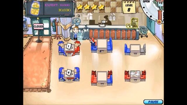Diner Dash level 1-6 to 1-10 {Let's Play Commentary Walkthrough} смотреть онлайн