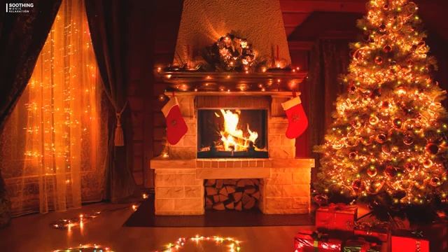 Instrumental Christmas Music with Crackling Fireplace ? Relaxing Fireplace Ambience | Piano & Guita смотреть онлайн