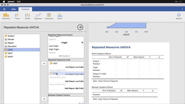 Repeated-measures ANOVA — jamovi смотреть онлайн