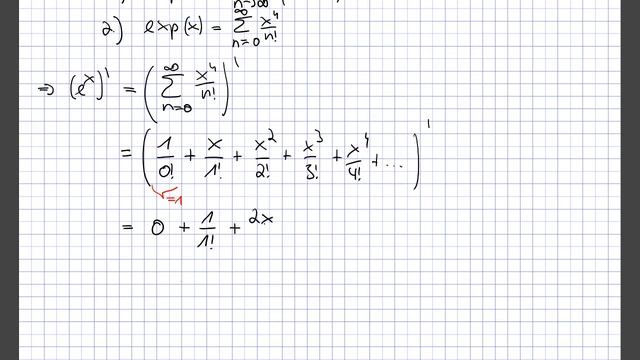 (exp(x)')=exp(x) über Reihendarstellung herleiten смотреть онлайн