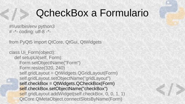 Python - QCheckBox en formulario смотреть онлайн