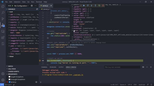 Debugging with VS Code - Debugging NodeJS example смотреть онлайн